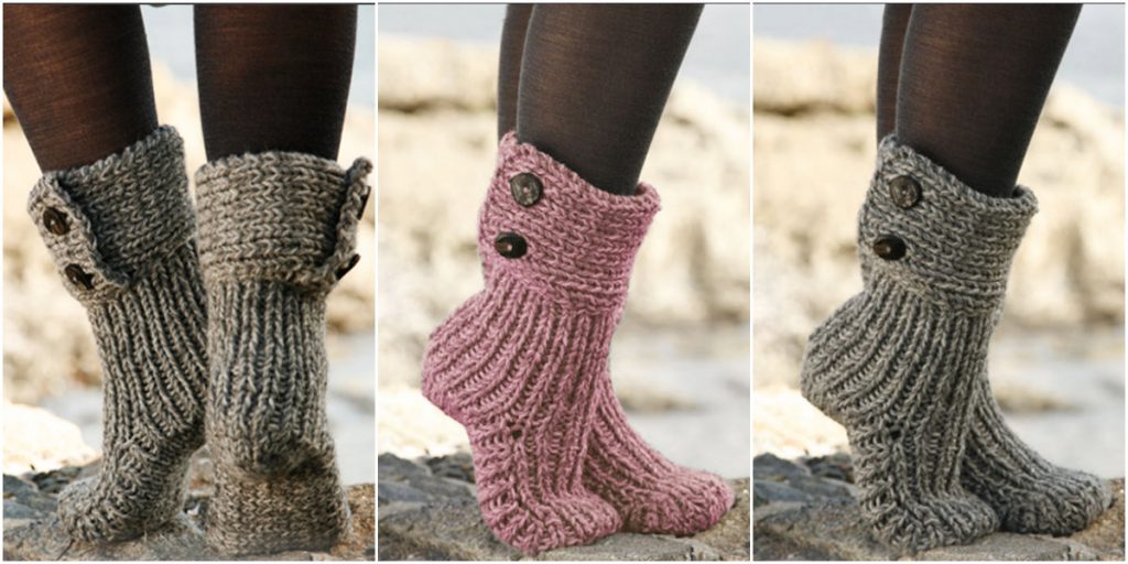 Moon Socks Knitted slippers. [free pattern] Styles Idea