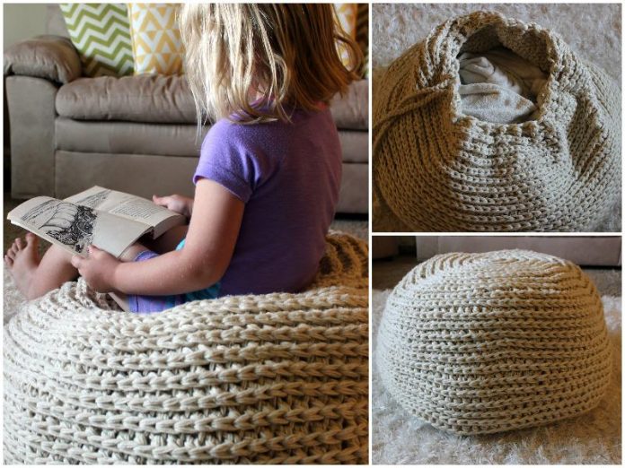 Pouf crochet bag to every comfortable home 800x600
