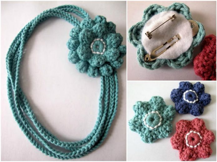 Crochet Flower Necklace [2 x free PDF pattern] Styles Idea