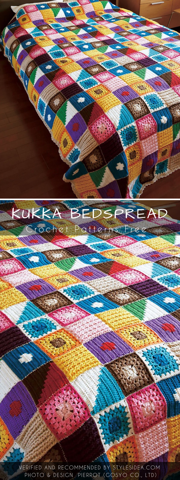 Kukka Bedspread Blanket Crochet Pattern Free Styles Idea