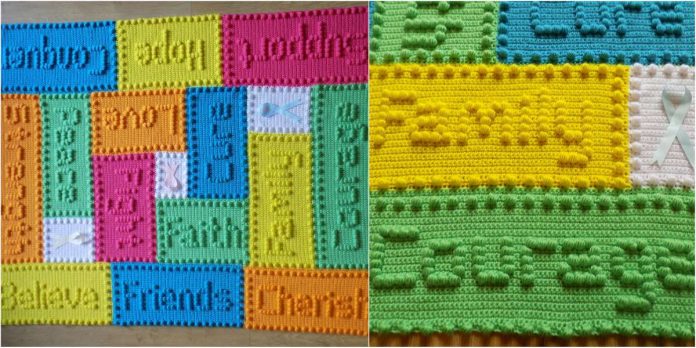 Cancer Support Motif Lap Blanket