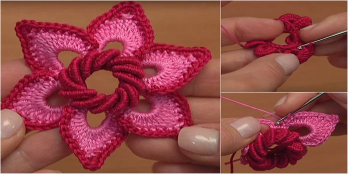 Irish Crochet Double Layered Flower