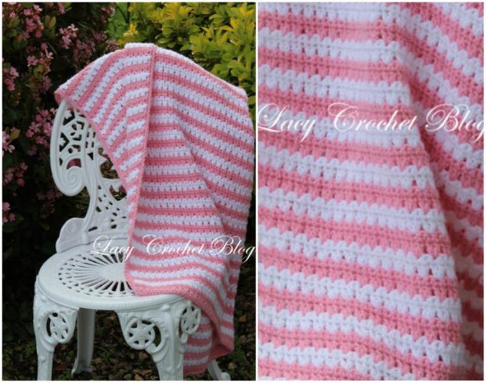 Garden Crochet Stripes Baby Blanket