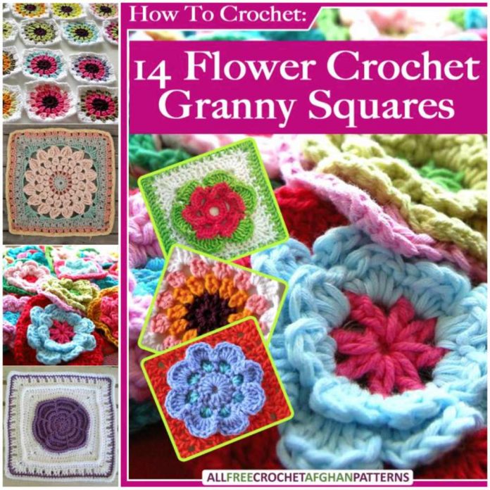 How To Crochet 14 Flower Crochet Granny Squares-coll-3