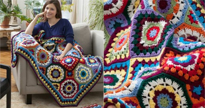 In Love with Color Crochet Throw