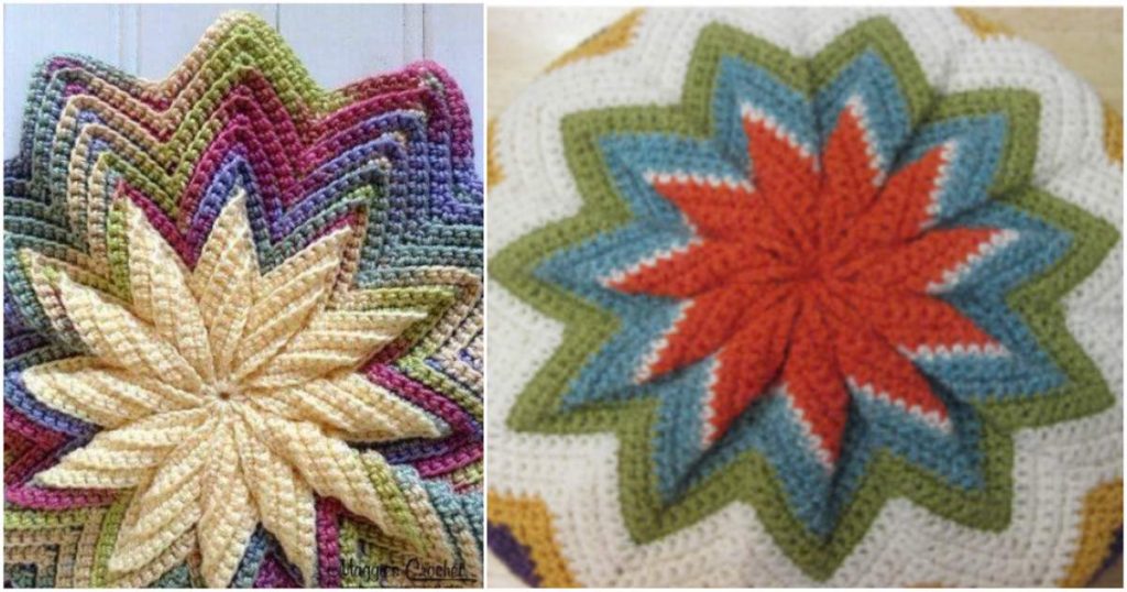 Crochet Pinwheel Pillow PDF Pattern Styles Idea