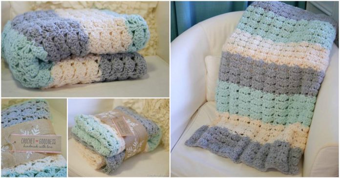 Easy-Crochet-Shell-Stitch-Blanket-stylesidea