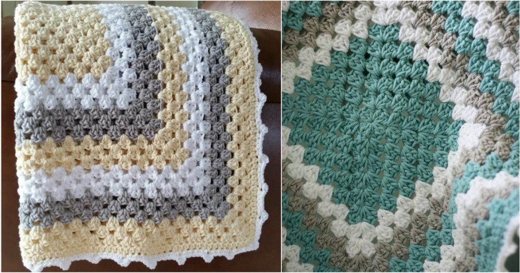 Granny Square Baby Blanket Free Crochet Pattern - Styles Idea