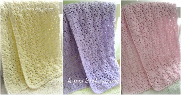 Soft Cozy Three Color Baby Blanket 3 x Free Crochet Pattern - Styles Idea