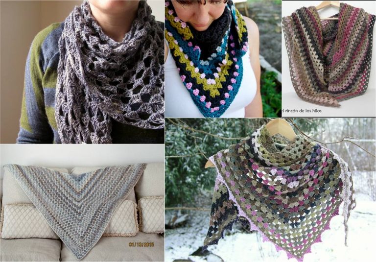 Half Granny Square Crochet Shawl [Free Pattern] Styles Idea