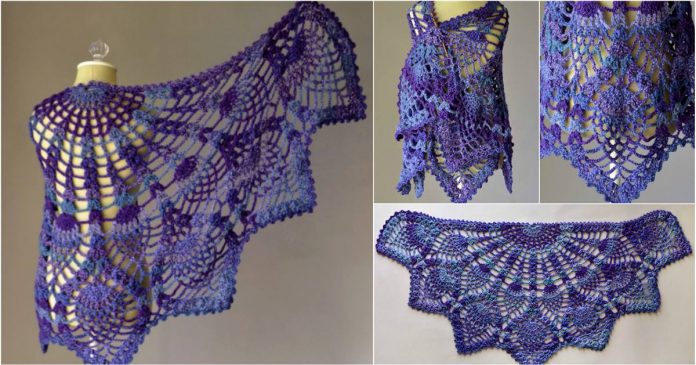 Pineapple-Crochet-Peacock-Shawl-stylesidea