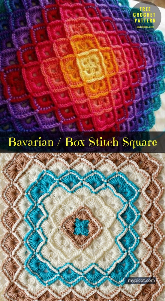 Shells and Box Stitch Blanket Free Crochet Patterns Styles Idea