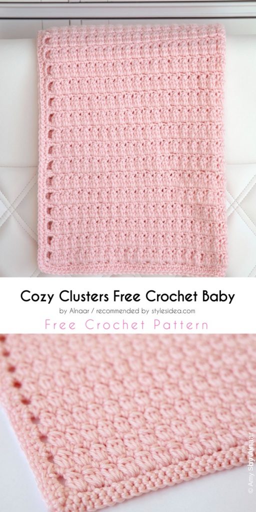 Cozy Baby Cluster Blanket Free Crochet Pattern Styles Idea