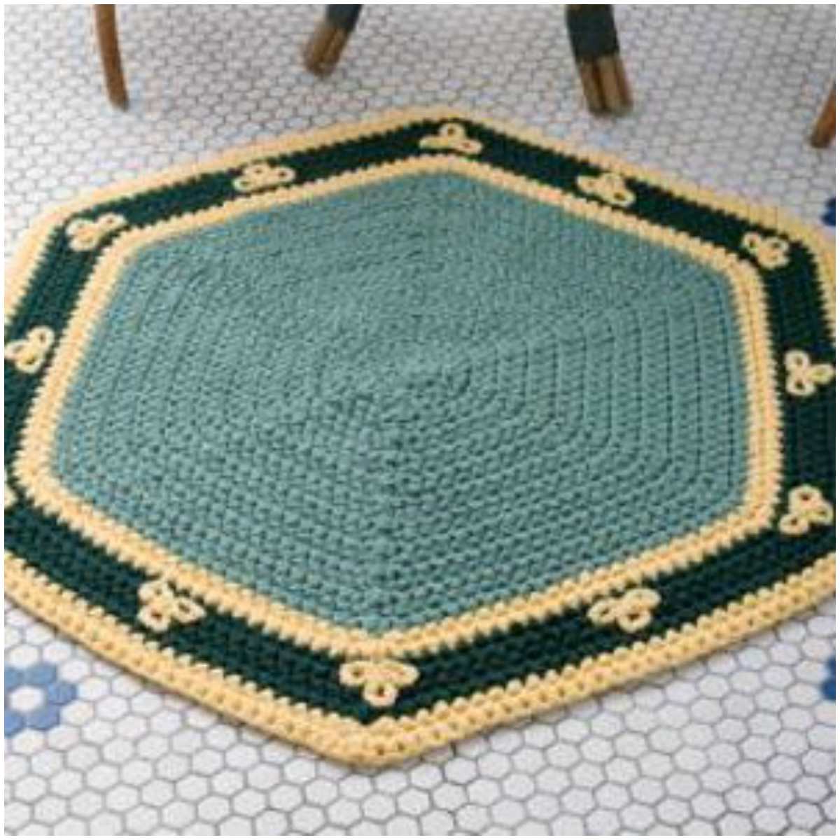 Easy crochet Rug "hexagon" Styles Idea