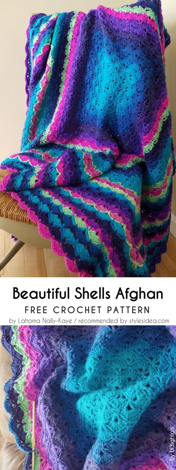 Shells and Box Stitch Blanket Free Crochet Patterns Styles Idea