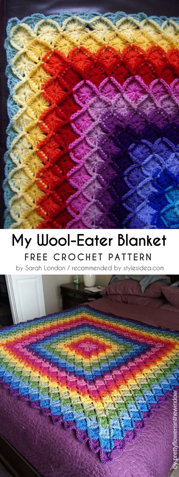 Shells and Box Stitch Blanket Free Crochet Patterns Styles Idea