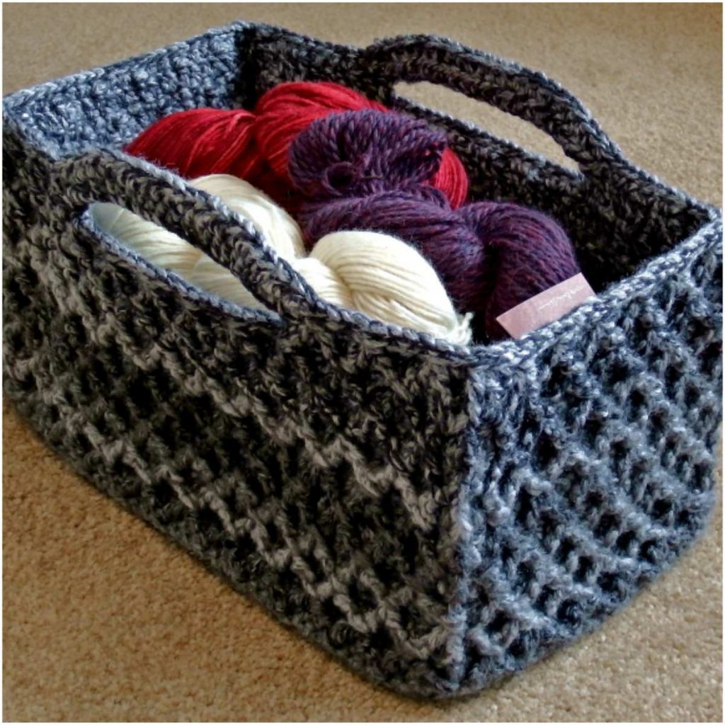 Best Yarn Keeper Rectangular Crochet Basket Styles Idea