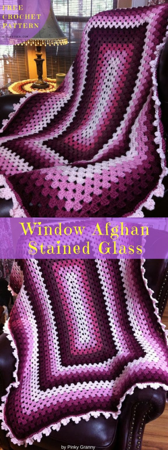 Window Afghan Stained Glass Free Crochet Pattern Styles Idea