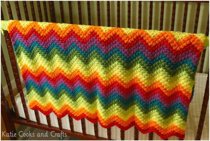 Rumpled_crochet_Ripple_rainbow_Afghan_4