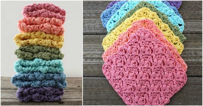 Flowers Simply Crochet Dishcloth