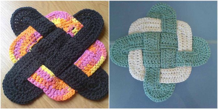 Weaved-crochet-Hotpad-free-pattern