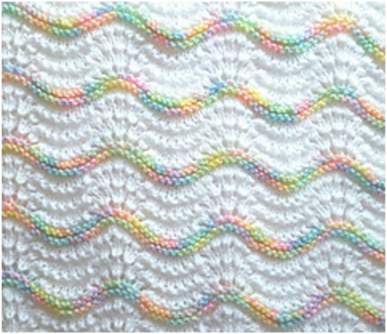 Pastel Rainbow Baby Blanket 60 x 90 cm Free Knitting Pattern - Styles Idea
