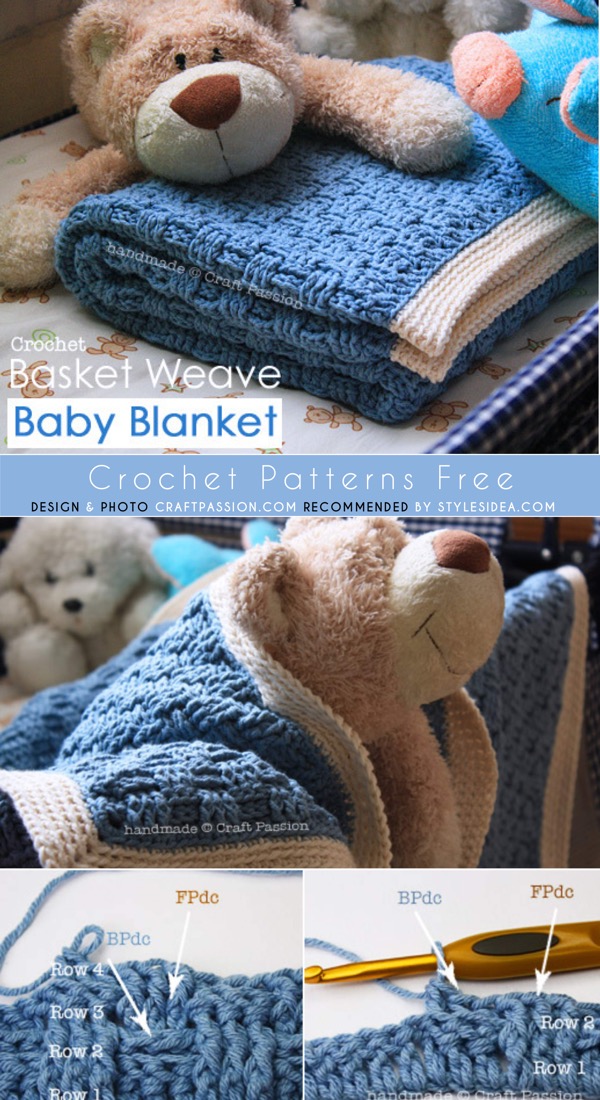 Basket Weave Baby Blanket Crochet Pattern Free Styles Idea