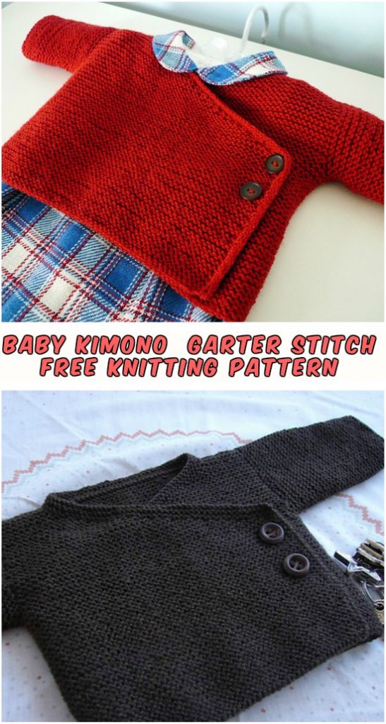 Baby Kimono Knitting Garter Stitch Free Pattern Styles Idea Items similar to pdf knitting pattern