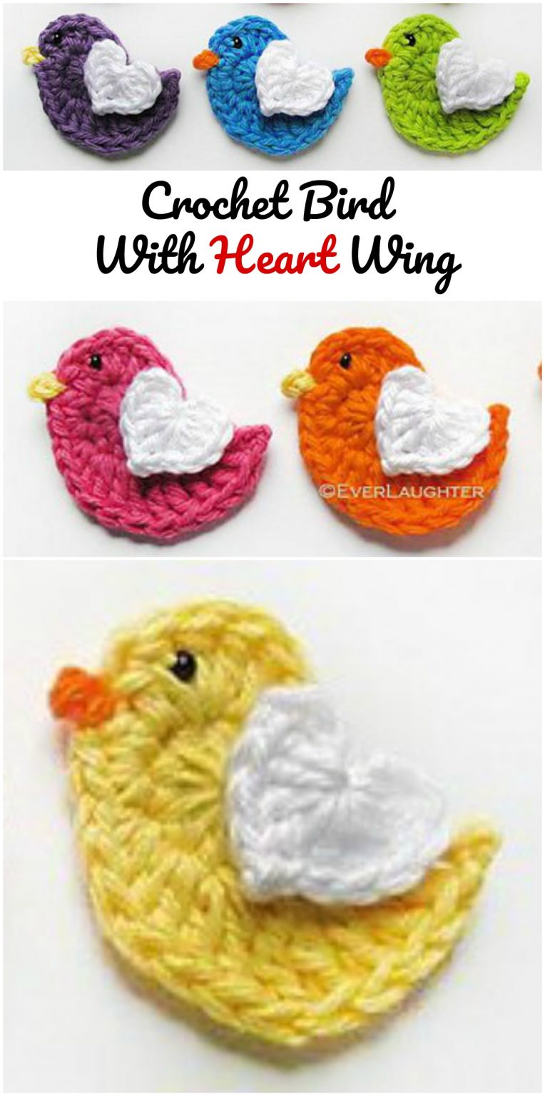 Little Bird Applique Free Crochet Pattern Little Bird Applique Free Crochet Pattern