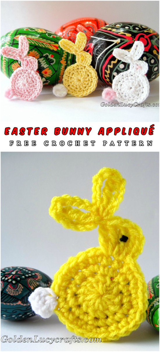 Easter Bunny Crochet Applique Styles Idea