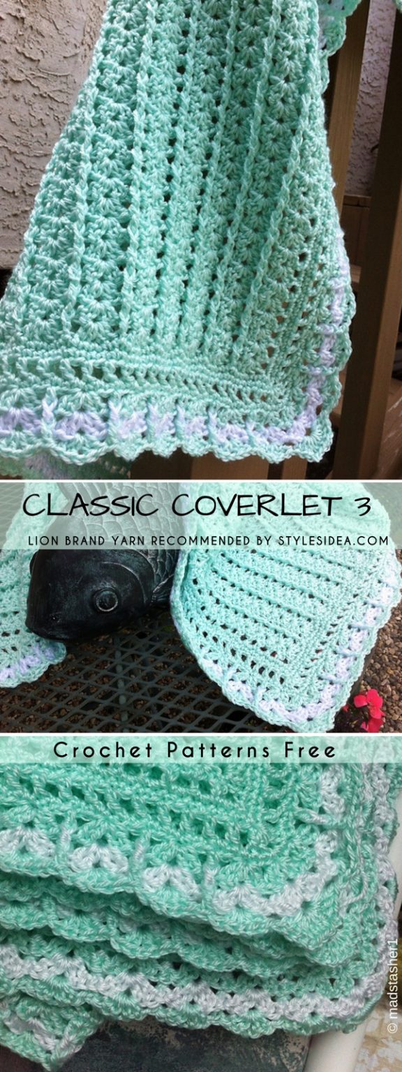 Classic Coverlet Crochet Pattern Free Styles Idea