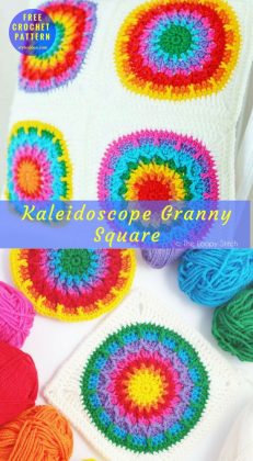 Kaleidoscope Granny Square Crochet Pattern Free - Styles Idea