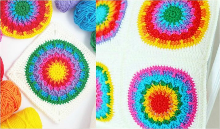 Kaleidoscope Granny Square Crochet Pattern Free Styles Idea