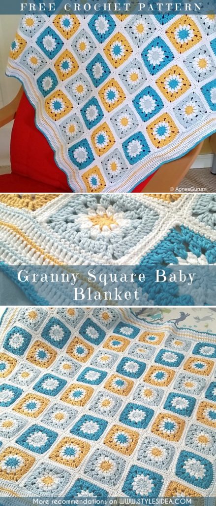 Granny Crochet Square Baby Blanket Free Pattern Styles Idea